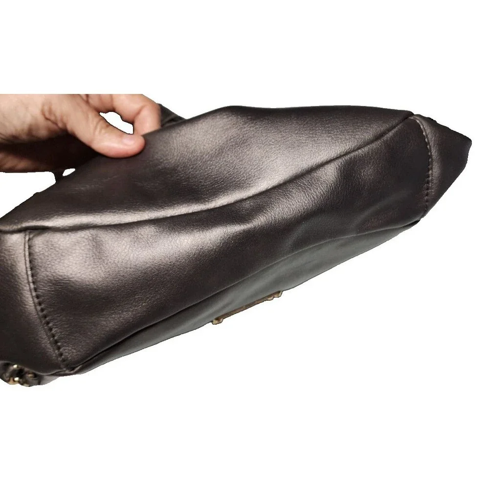 BEBE Collette Triple Entry Hobo Bag Pewter